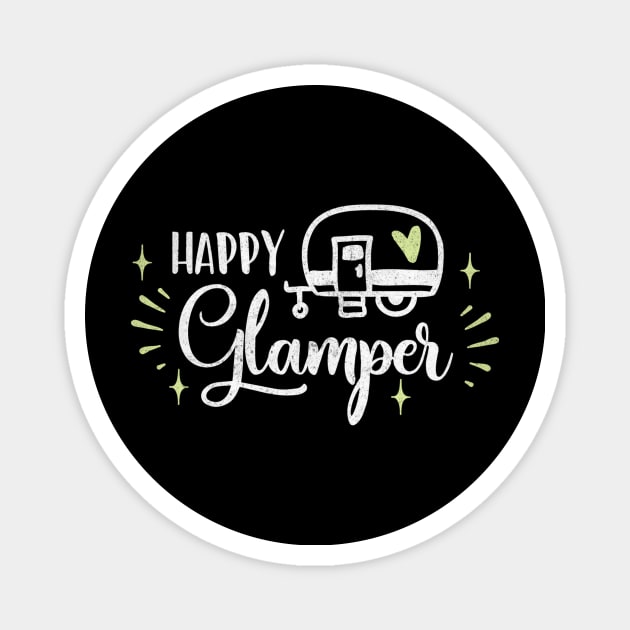 Happy Glamper Camper Magnet by The WYLD Tribe